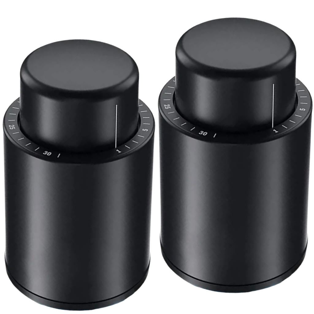 Par de tampas de ar para garrafas de vinho Cusimax, acessórios de bar para vedar e preservar vinho aberto.