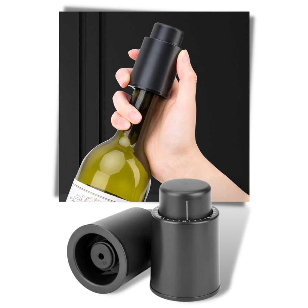 Tampador de ar para garrafas de vinho Cusimax, acessório de bar, com design compacto e prático para vedar garrafas de vinho