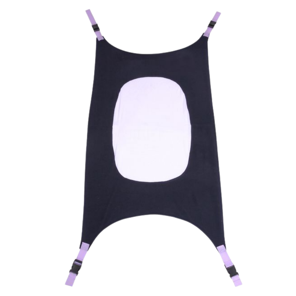 Cadeirinha de balanço para bebê Baby Grand, azul, com estrutura de suporte, adequada para diversão e relaxamento infantil.