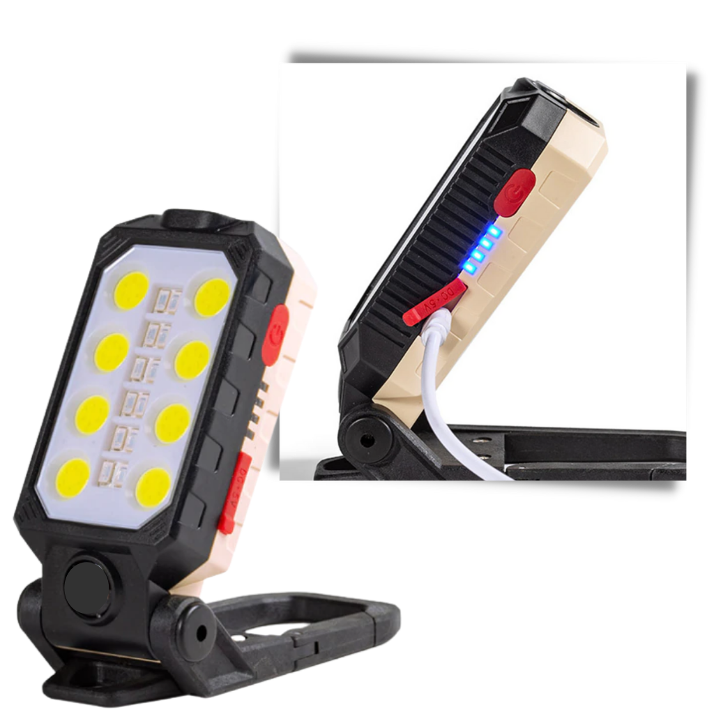 Lanterna de LED à prova d'água e ajustável da First Deal, luz portátil para tarefas ao ar livre e uso geral.