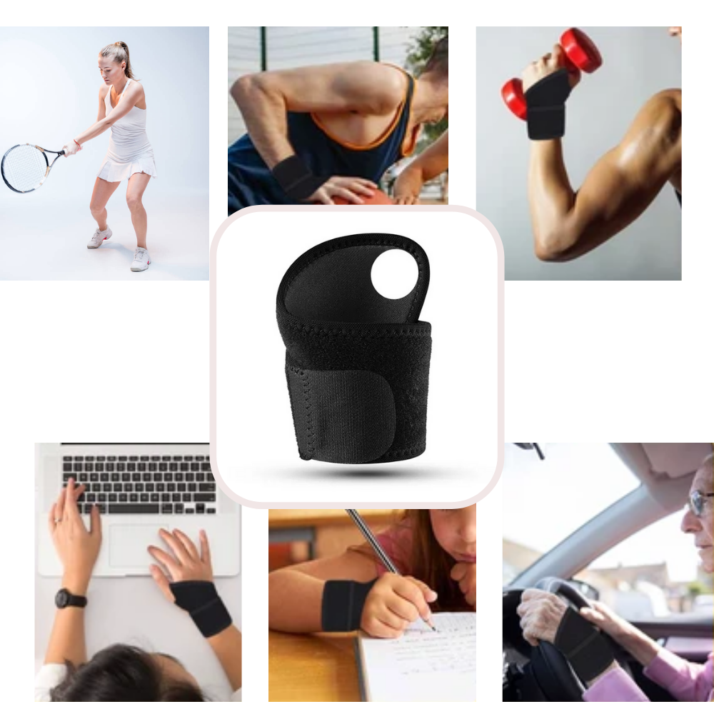 Bandagem respirável profissional para o punho, ideal para treino e fitness, marca Unique Bargains, mostrando suporte para o punho.