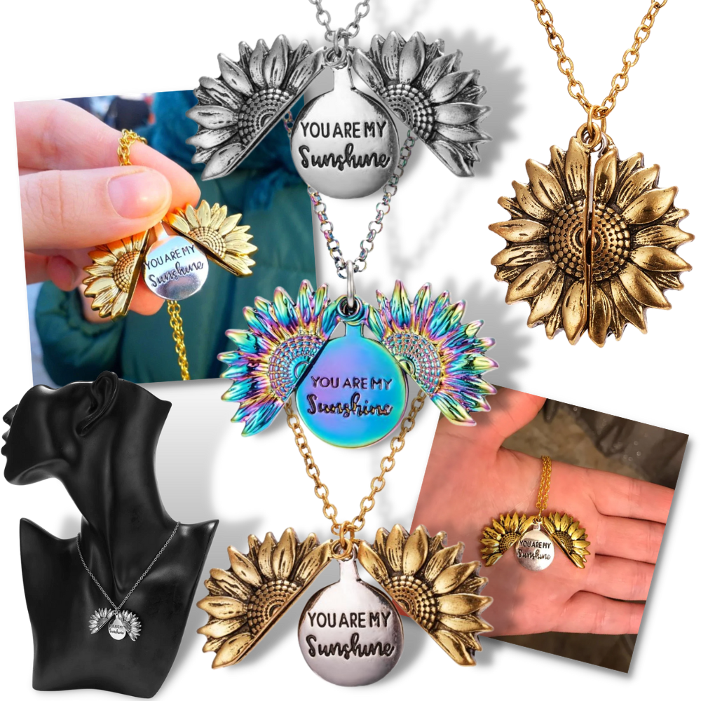 Pingente de girassol da marca Ardorlove, em estilo de brinco ou colar com detalhe de flor de girassol.