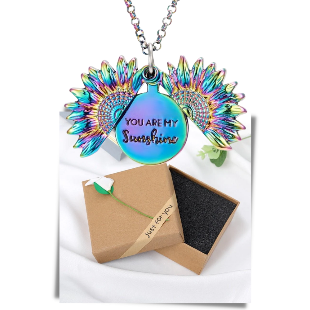 Pingente de girassol Ardorlove em bijuteria, detalhe dourado para colar, peça delicada para necklace e acessórios femininos.