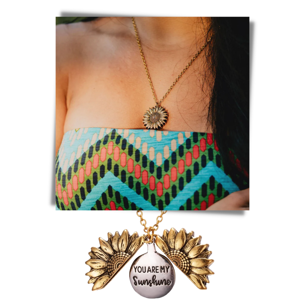 Pingente de sol dourado da marca Ardorlove, em formato de girassol, para colar e decorar.