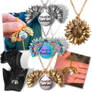 Pingente de girassol da marca Ardorlove, em estilo de brinco ou colar com detalhe de flor de girassol.