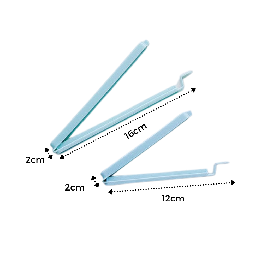 Conjunto de 15 clips de vedação para sacos de alimentos, marca Colcolo, usados para armazenar alimentos de forma segura.