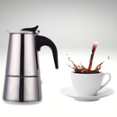 Cafetière italienne Crystalrao de 200 ml para preparo de café, eletrodoméstico de cozinha em aço inox com design compacto.