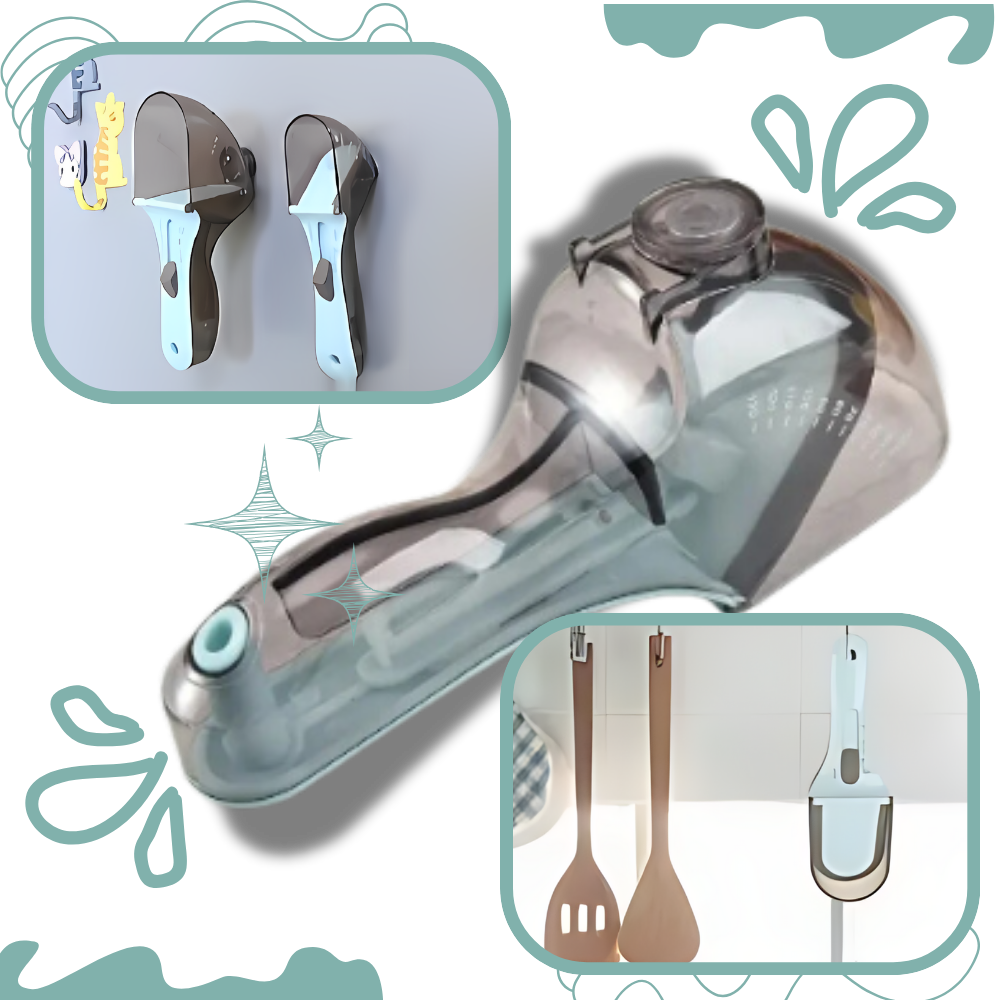 Copo medidor ajustável 2 em 1 da Duztion, utensílio de cozinha para medir líquidos e ingredientes de forma prática e precisa.