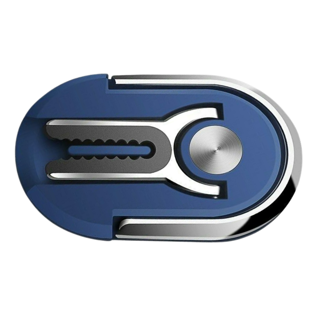 Suporte de telefone 2 em 1 Lzndeal, anel de suporte com suporte de mão livre azul para telefone móvel.