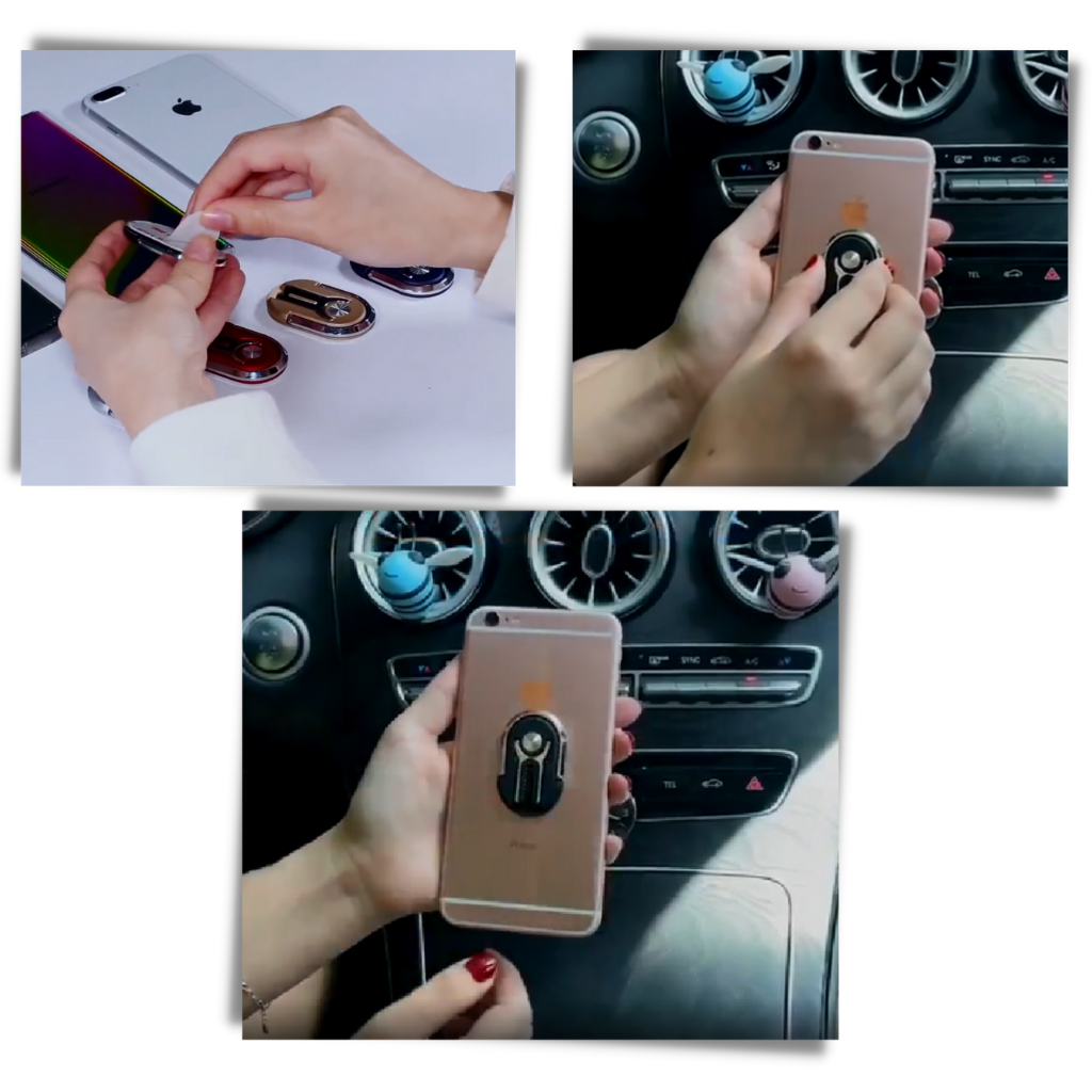 Suporte de telefone 2 em 1 da Lzndeal com anel de apoio e suporte de mãos-livres para fácil instalação e uso.