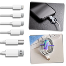 Enrouleur de câble en silicone 2 en 1 de la marque Shaperme, gestion de câbles flexible et pratique pour organiser.