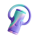 Enrouleur de câble en silicone 2 en 1 de la marque Shaperme, en bleu et violet, pour organiser et gérer les câbles facilement