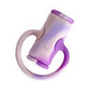 Enrouleur de câble de silicone 2 en 1 Shaperme, gestion de câbles violet avec design pratique et flexible.