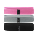 Conjunto de 3 faixas de resistência para exercícios da Eastjing, em cores rosa, com manual e bolsa de malha.