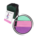 Conjunto de 3 bandas de resistência leve da Eastjing para exercícios, portátil com manual e bolsa de malha.