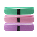 Conjunto de 3 faixas de resistência da Eastjing para exercícios, em azul, com manual e bolsa de malha para transporte.