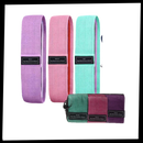 Conjunto de 3 faixas de resistência para exercícios da marca Eastjing, com manual e bolsa de malha para transporte.