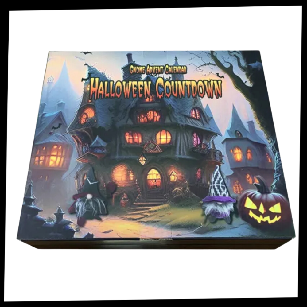 Calendário de contagem regressiva de Halloween da Seyurigaoka, decoração sazonal com 31 dias para contagem regressiva de Halloween.