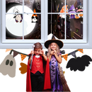 Calendário de contagem regressiva de Halloween Seyurigaoka com 31 janelas para decoração de temporada.