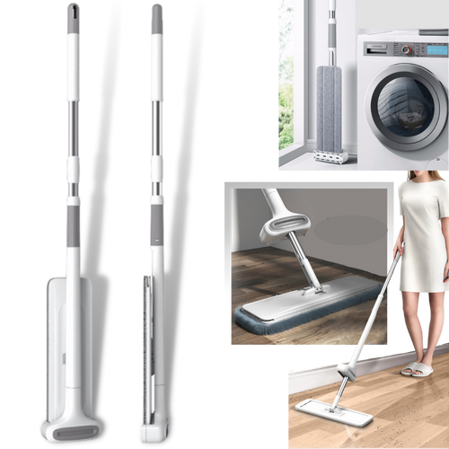 Mop rotativo com franges que gira 360º, ideal para limpeza doméstica eficiente, da marca Uscallm.