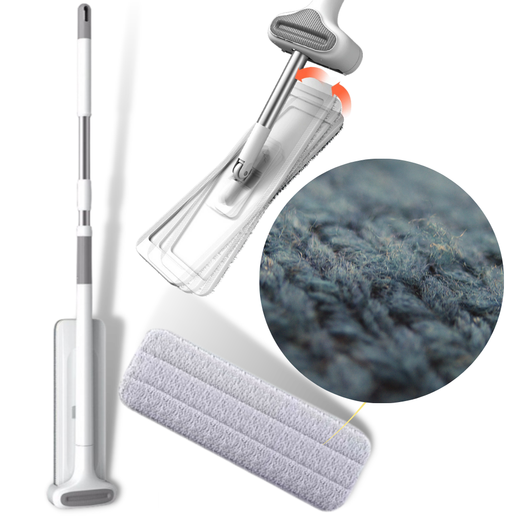Mop rotativo de franges 360º da Uscallm para limpeza doméstica, com estrutura de alta qualidade e fácil manuseio