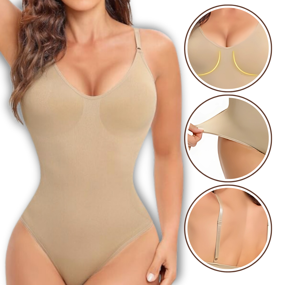 Macacão modelador sem costuras MayShow, roupa íntima com controle de barriga e ajuste confortável para o corpo inteiro.
