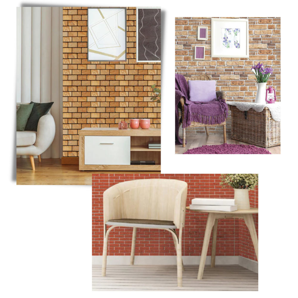 Revestimento de parede em papel de parede 3D da Universal com mosaicos de espuma decorativos para interior.