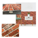 Revestimento de papel de parede em mosaico 3D texturizado da Universal, com azulejos de espuma decorativos para paredes.