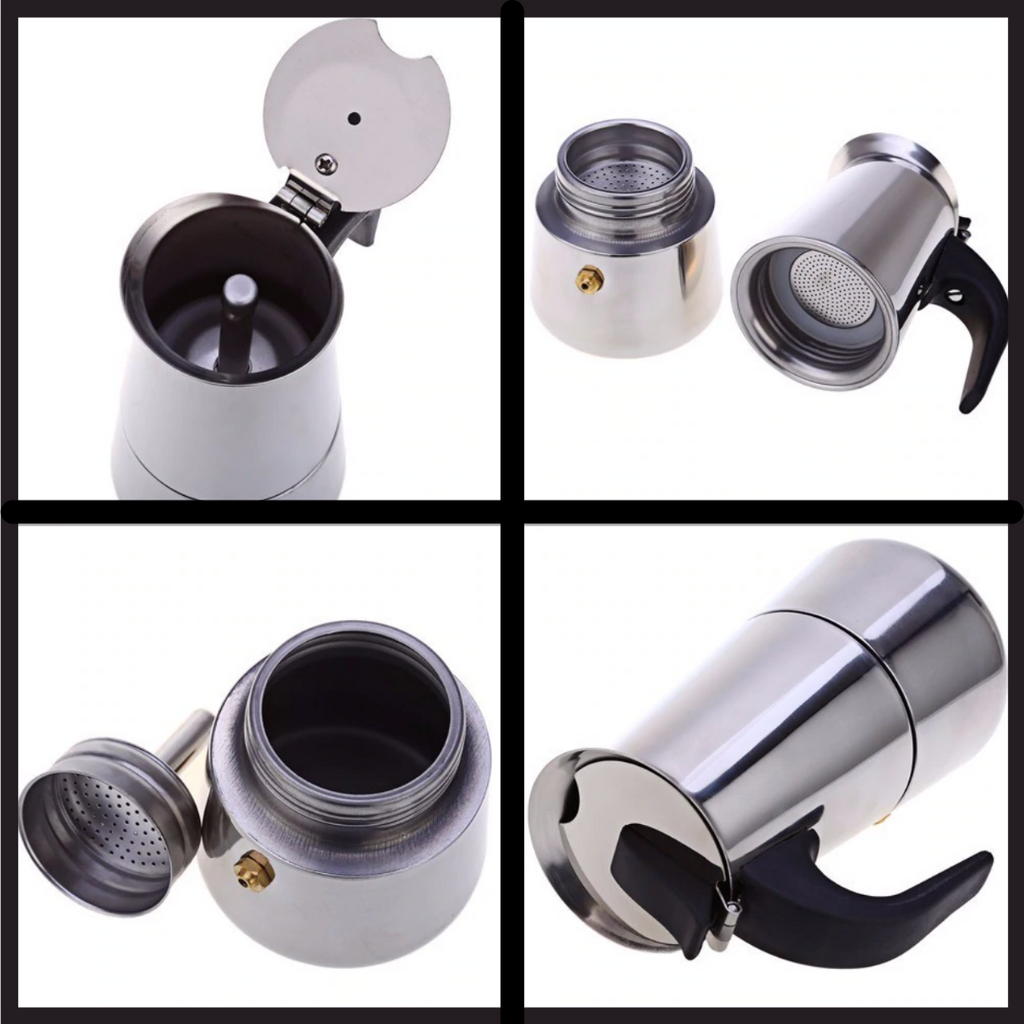 Cafetière italienne Crystalrao de 200 ml, eletrodoméstico de cozinha para fazer café espresso em casa.