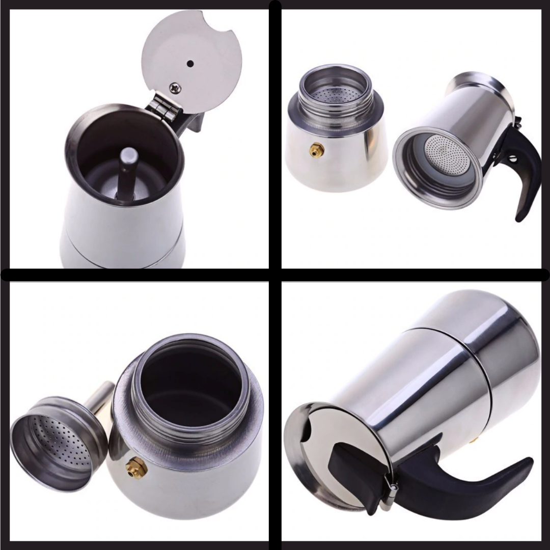 Cafetière italienne Crystalrao de 200 ml, eletrodoméstico de cozinha para fazer café espresso em casa.