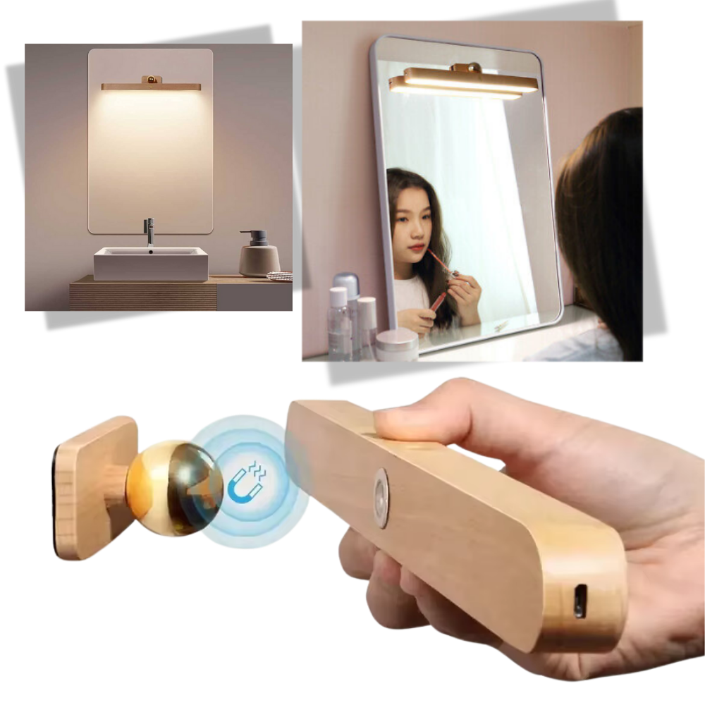Barra de luz de luminária Elecwish com três níveis de intensidade, montagem fácil, ideal para ambientes de beleza e higiene.