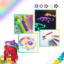 Caneta estilográfica Kaola com efeito 3D de pipoca estourando, instrumento de escrita e desenho divertido e colorido.