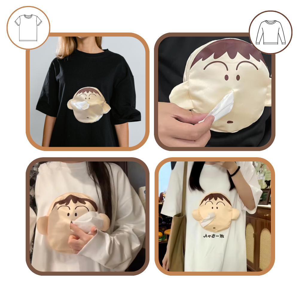 Shorts Buluew-s Tee com estampa 3D Shin Chan e bolso integrado, design moderno e confortável para uso casual.