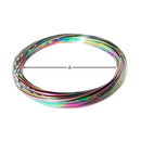 Pulseira espiral 3D em aço inoxidável, brinquedo de metal flexível e resistente, com design em espiral para divertimento e estilo.