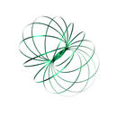 Bracelete espiral em aço inoxidável 3D da Vortiflux, com design em espiral verde, ideal como brinquedo de silicone resistente.