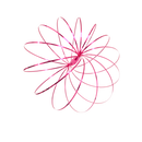 Pulseira espiral 3D em aço inoxidável da Vortiflux, brinquedo de mola com acabamento rosado.