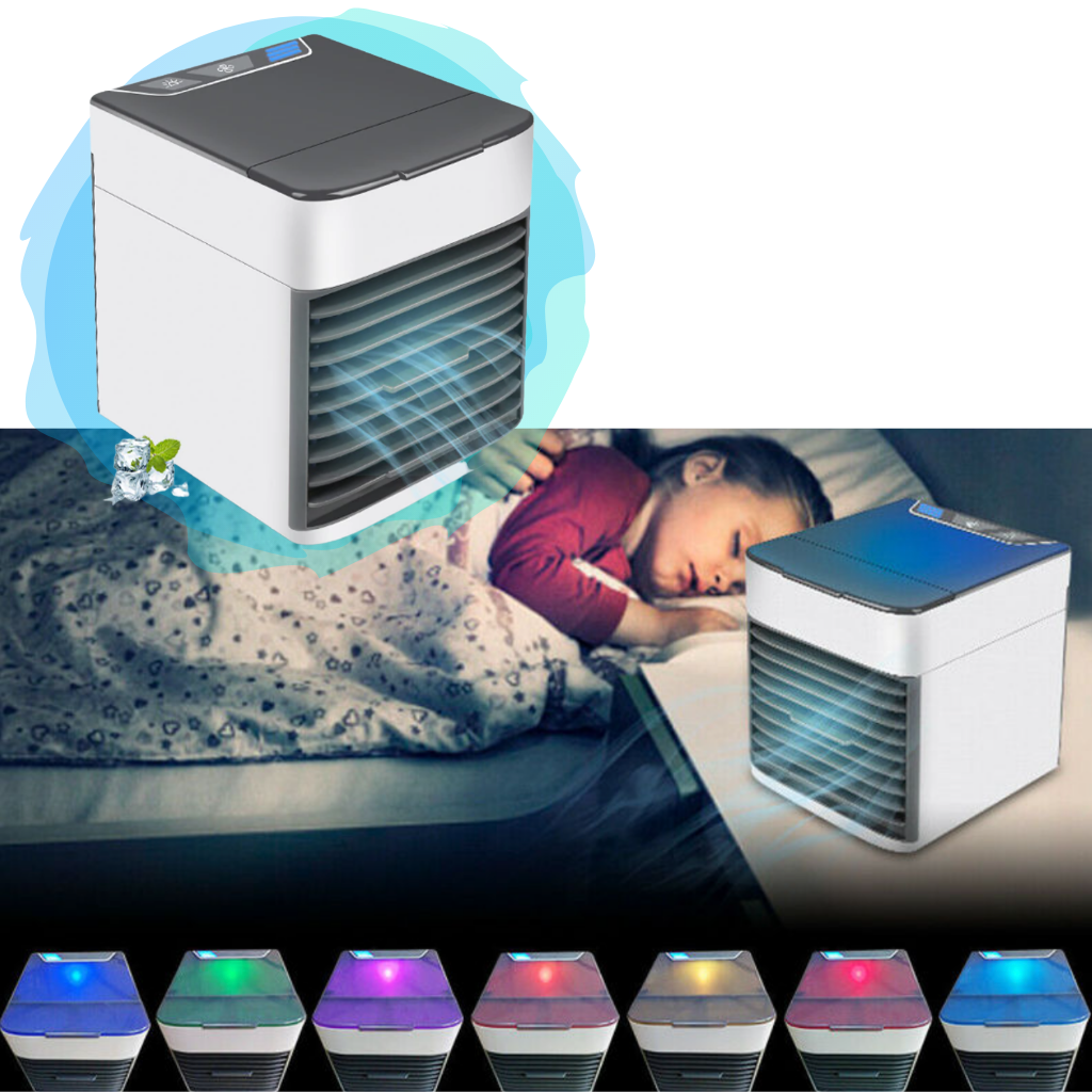 Climatizador portátil 3 em 1 Favson com painel de LED, função de resfriamento, aquecimento e ventilação.