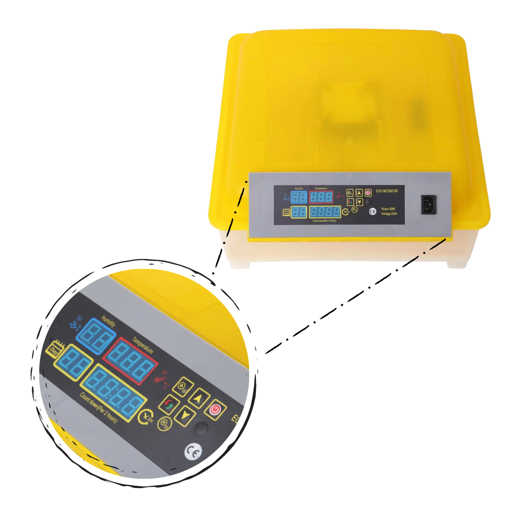 Incubador automático de ovos Yescomusa para 48 ovos, com display de LED, usado para criação de aves.
