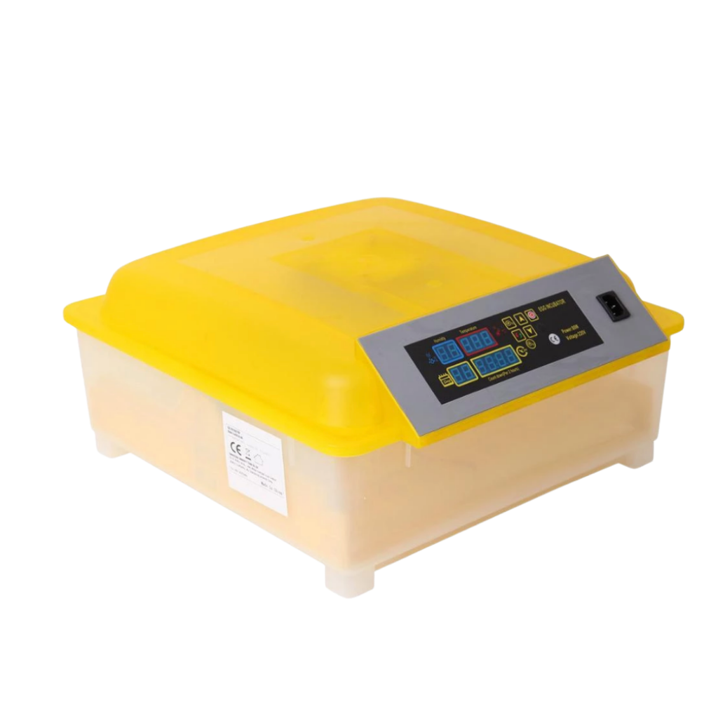 Incubador automático de ovos Yescomusa para 48 ovos, equipamento de criação com controle de temperatura e umidade.