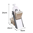Mandoline vertical 4 em 1 da Sporkpods para fatiar, picar e julienne de forma prática na cozinha.