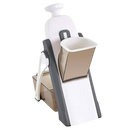 Mandolina vertical 4 em 1 da Sporkpods, utensílios de cozinha com lâminas ajustáveis para fatiar, ralar e cortar alimentos.