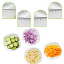 Mandoline vertical 4 em 1 da Sporkpods, utensílios de cozinha com várias lâminas para fatiar e cortar alimentos.