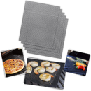 Conjunto de 5 grelhas de cozimento antiaderentes para churrasco, acessório de pequeno eletrodoméstico da marca Belleviee.