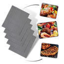 Conjunto de 5 grelhas de cozimento antiaderentes para churrasco, acessório de pequeno eletrodoméstico da marca Belleviee.