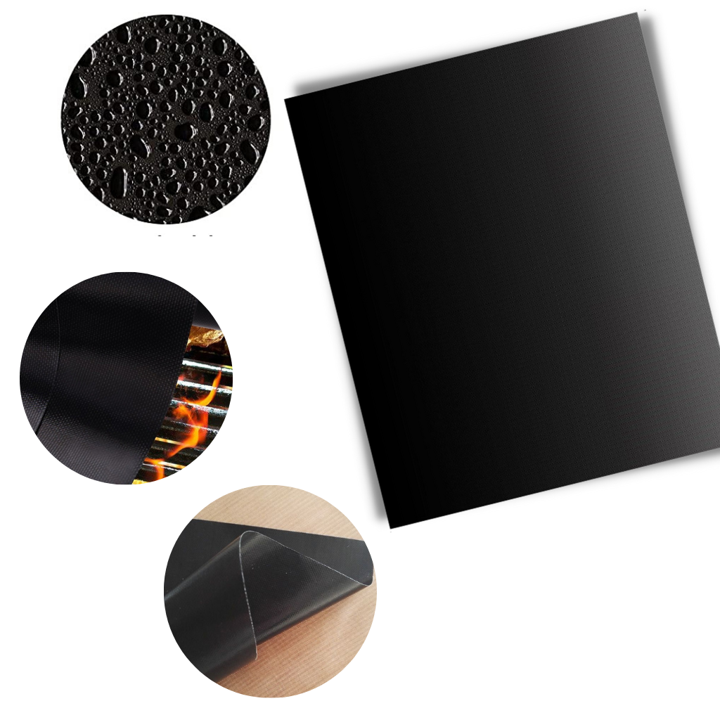Conjunto de 5 tapetes de cozinha antiaderentes para churrasco da Eastjing, resistentes ao calor e fáceis de limpar para grelhar.