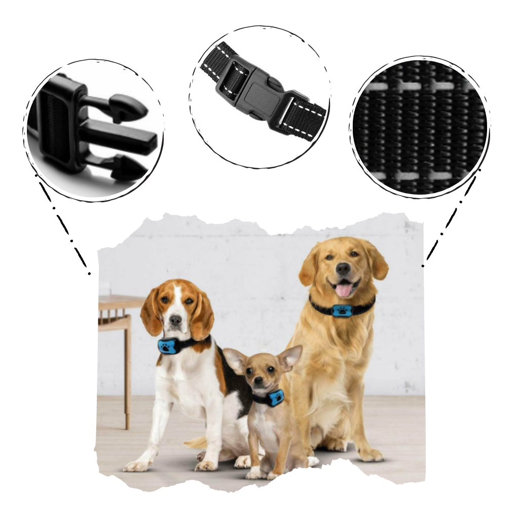 Coleira anti-abelhamento da Masbrill para cães, com 7 níveis de sensibilidade, recarregável por USB, adequada para diferentes tamanhos