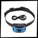 Coleira anti-ladrão para cães da marca Masbrill, com ajuste de sensibilidade de 7 níveis e recarregável por USB.