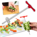 Faca em espiral Betassfa para cortar legumes em formato de espiral, utensílio de cozinha para preparar pratos criativos.