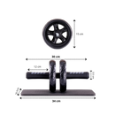 Roda de abdominal fitness Pharmedoc com acolchoamento para exercícios de fortalecimento do core e abdômen.