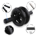 Roda de abdominal fitness Pharmedoc com alças acolchoadas para exercícios de fortalecimento do core.